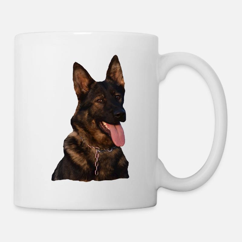 Hund Gassi Schäferhund Deutscher Schäferhund grau - Tasse - Weiß
