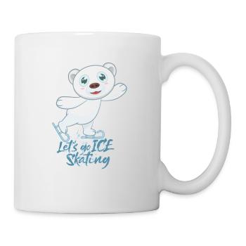 Patin à glace patins à glace ours polaire - Mug blanc - blanc - Droite
