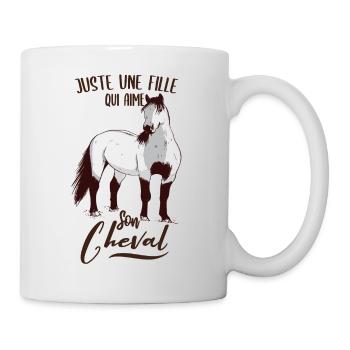 Nur ein Mädchen, das ihr Pferd liebt - Tasse - Weiß - Rechts