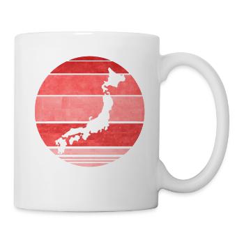 Japon Carte Rétro idée cadeau pour les vacances - Mug blanc - blanc - Droite