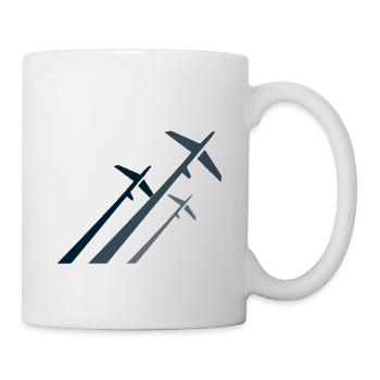 Avions volent cadeau de vol élégant - Mug blanc - blanc - Droite