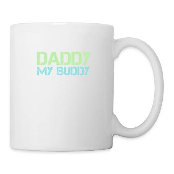 Daddy my Buddy Vater Sohn Tochter Geschenkidee - Tasse - Weiß - Rechts