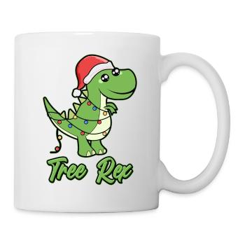 Tenue de Noël drôle de dinosaure TreeRex - Mug blanc - blanc - Droite