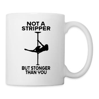 Pole Dance Stangen Geschenk Stangentanz - Tasse - Weiß - Rechts