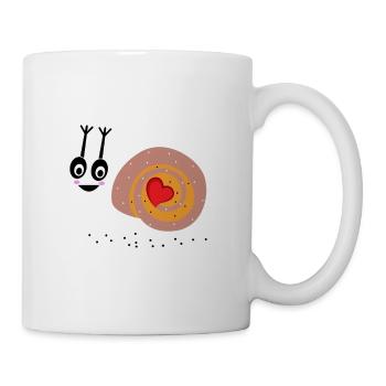 Snail Herz Nette und attraktive Geschenk - Tasse - Weiß - Rechts