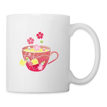 Sakura flowers Japanese teacher gift - Mug - white - Right