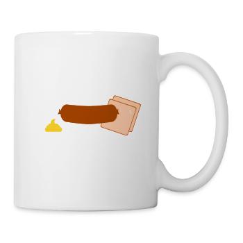 Bockwurst Arbeiter - Tasse - Weiß - Rechts