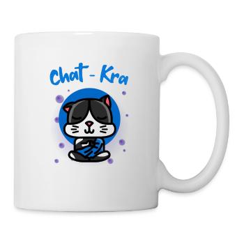 Humour Chat Yoga Zen Méditation Chakra - Mug blanc - blanc - Droite