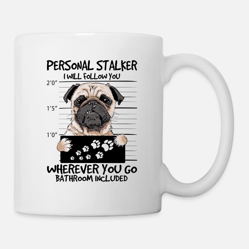 Mops - Tasse - Weiß
