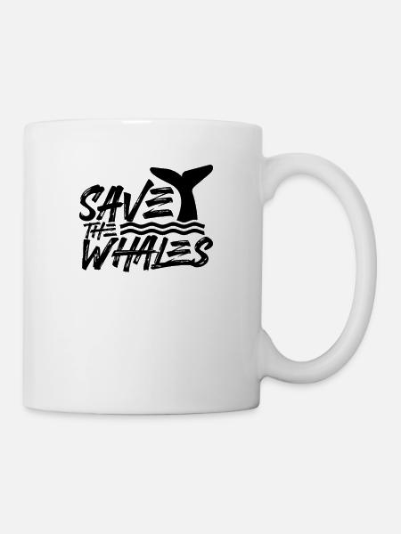 Sauvez les baleines Baleines Sauveteurs Chasse à la baleine - Mug blanc - blanc