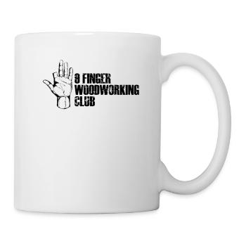 Nine 9 Finger Woordworking Club - Mug - white - Right