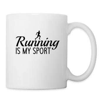 running in my sport - Mug - white - Right
