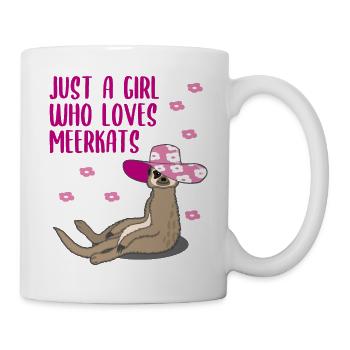 Cadeau de dames drôle de fille suricate - Mug blanc - blanc - Droite