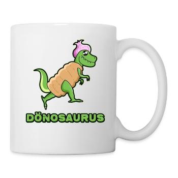 DÖNOSAURUS, Döner Saurier Dinosaurier Kebap Dino - Tasse - Weiß - Rechts