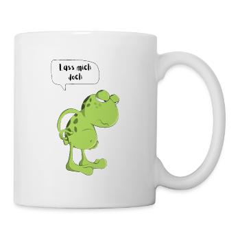 Lass mich doch Frosch Morgenmuffel Müde Kröte Frog - Tasse - Weiß - Rechts