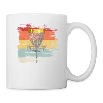 Retro Disc Golf - Tasse - Weiß - Rechts