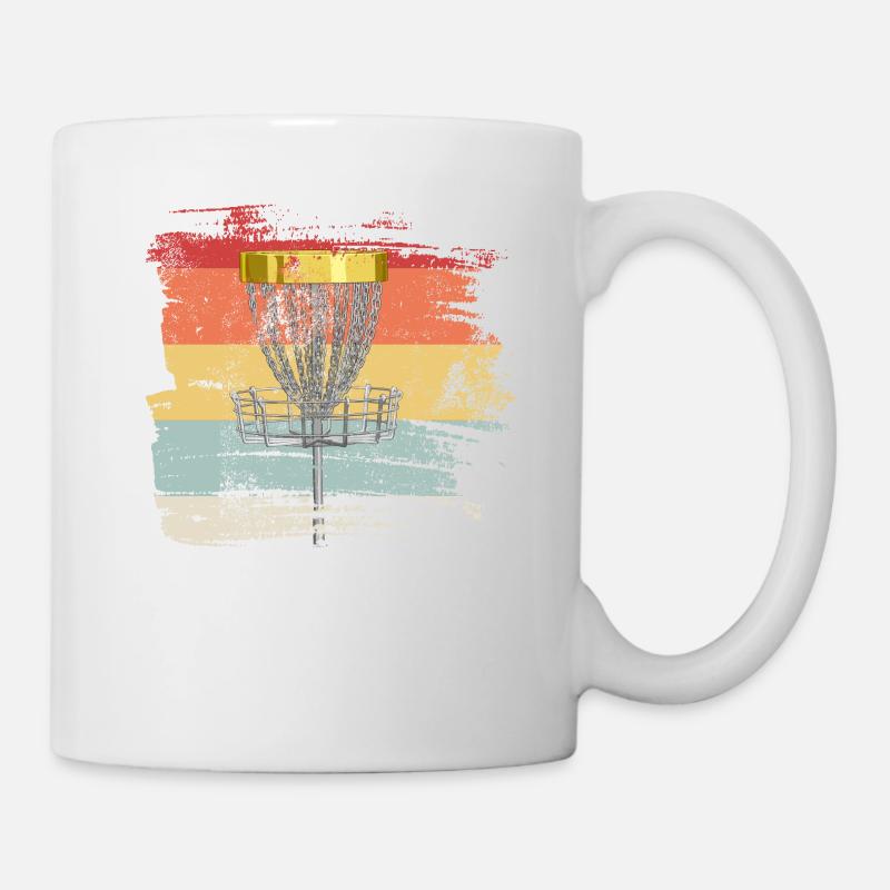 Retro Disc Golf - Tasse - Weiß