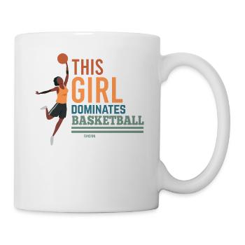 This Girl Dominates Basketball - Mug - white - Right