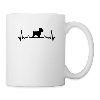 Miniature Schnauzer Heartbeat Family Dog Gift - Mug - white - Right