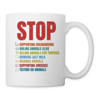 Save The Planet - Animal Rights Organization - - Tasse - Weiß - Rechts