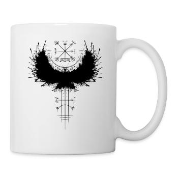 Odin Rabe Wikinger Kompass Vegvisir - Tasse - Weiß - Rechts