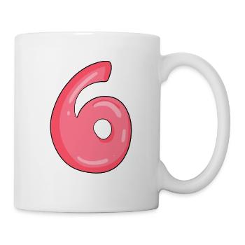 Nummer 6 - Tasse - Weiß - Rechts