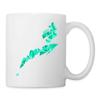 Lofoten und die Vesterålen Karte im Polygonstil - Tasse - Weiß - Rechts