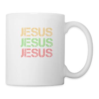 Jesus Jesus Jesus Christliche Sprüche Halleluja - Tasse - Weiß - Rechts