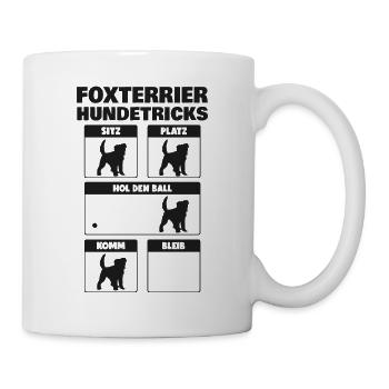 Foxterrier Hundetricks Drahthaar-Foxterrier Gesche - Tasse - Weiß - Rechts