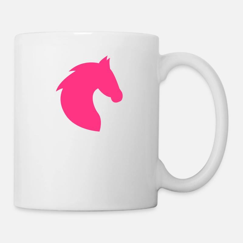 Cheval, Tête de cheval, Chevaux, Équitation, Tête - Mug blanc - blanc