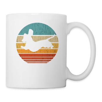 Retro dachshund dachshund dog silhouette gift - Mug - white - Right