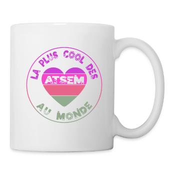 La plus cool des atsem au monde - cadeau atsem - Mug blanc - blanc - Droite