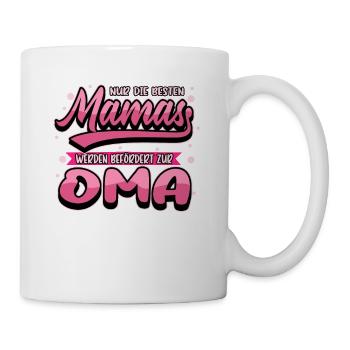 Schwangerschaft Oma Mama Lustig Baby Geschenk - Tasse - Weiß - Rechts