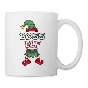 Boss boss elf costume partner look Christmas - Mug - white - Right