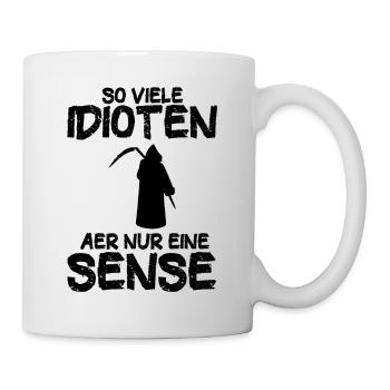 Lustige Sprüche Beleidigungen witzige Sprüche - Tasse - Weiß - Rechts