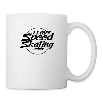 Ich liebe Speedskaten Inline Skating Speed Skater - Tasse - Weiß - Rechts