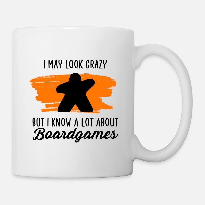 i know a lot about boardgames - Mug blanc - blanc