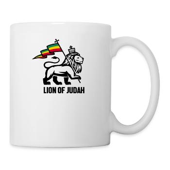 Lion de Juda., drapeau rasta - Mug blanc - blanc - Droite