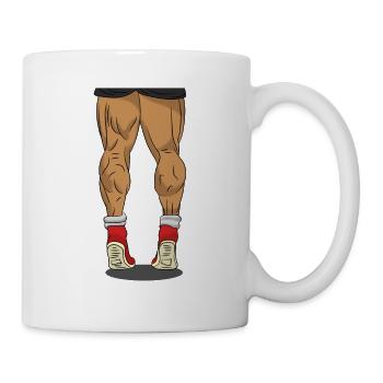 Trainierte Waden Beine trainieren Gym Muskeln Bein - Tasse - Weiß - Rechts
