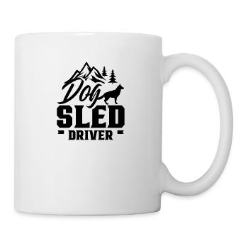 Chien de traîneau conducteur de traîneau à chiens chien hiver - Mug blanc - blanc - Droite