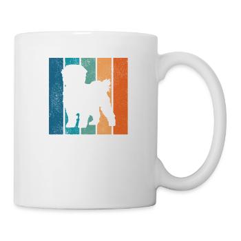 Maltese Dog Hund Welpe Gassi Retro Geschenk - Tasse - Weiß - Rechts