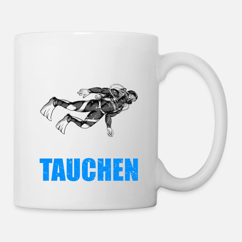 Tauchen der tut nix der will nur tauchen Taucher - Tasse - Weiß