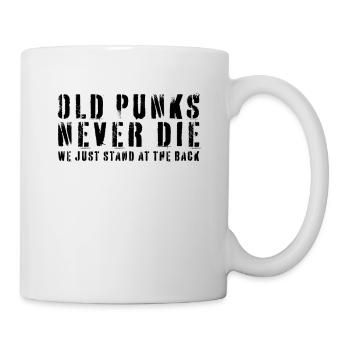 Old Punks Never Die - Punk Rock Distressed Gift - Mug - white - Right