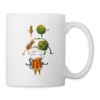 Handwerk Hopfen Weizen als Bier Fusion Tanz - Tasse - Weiß - Rechts