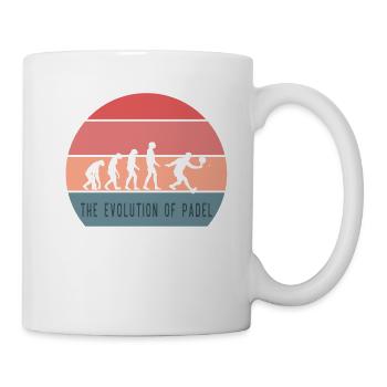 Padel Evolution Lustige Padel Design Geschenkidee Tennis - Tasse - Weiß - Rechts