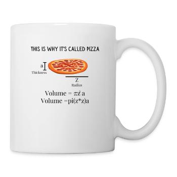 Pizza Mathe Pi Student Ingenieur Professor - Tasse - Weiß - Rechts