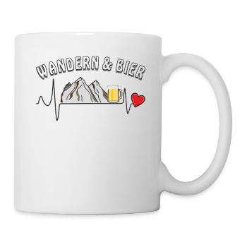 WANDERN UND BIER - Tasse - Weiß - Rechts