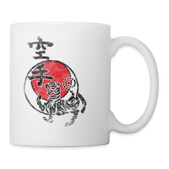 shotokan Karate martial art tiger logo kanji japan - Mug - white - Right