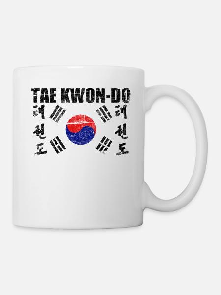 Tae Kwon-Do TaeKwonDo Arts martiaux drapeau coréen - Mug blanc - blanc