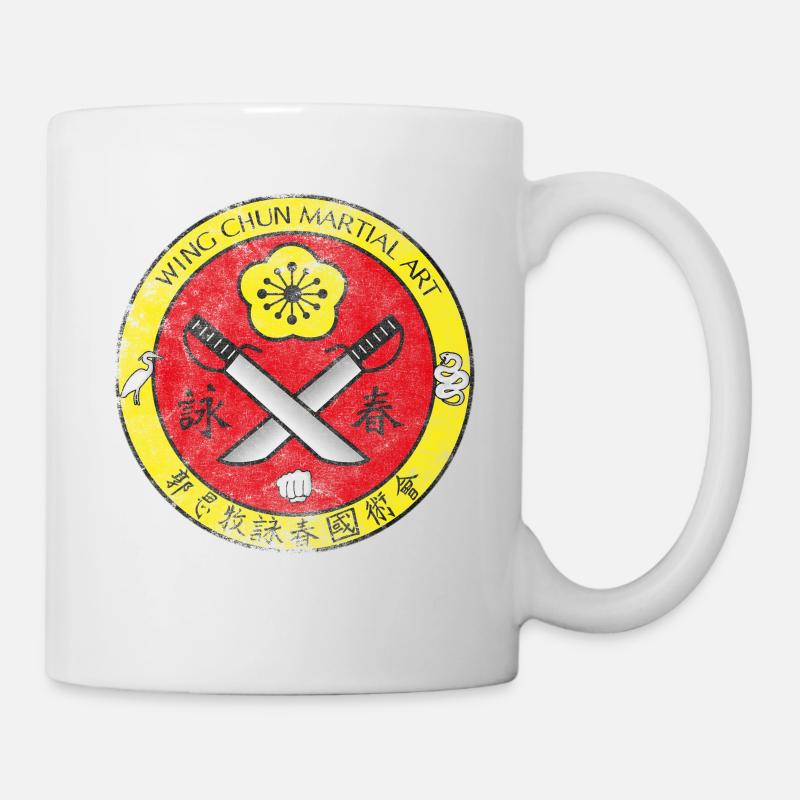Wing Chun Tsun Kampfkunst Schwert GYM Train Kung Fu - Tasse - Weiß